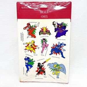 Vintage 90s Mighty Morphin Power Rangers Stickers Hallmark‎ NOS Scrapbook Craft